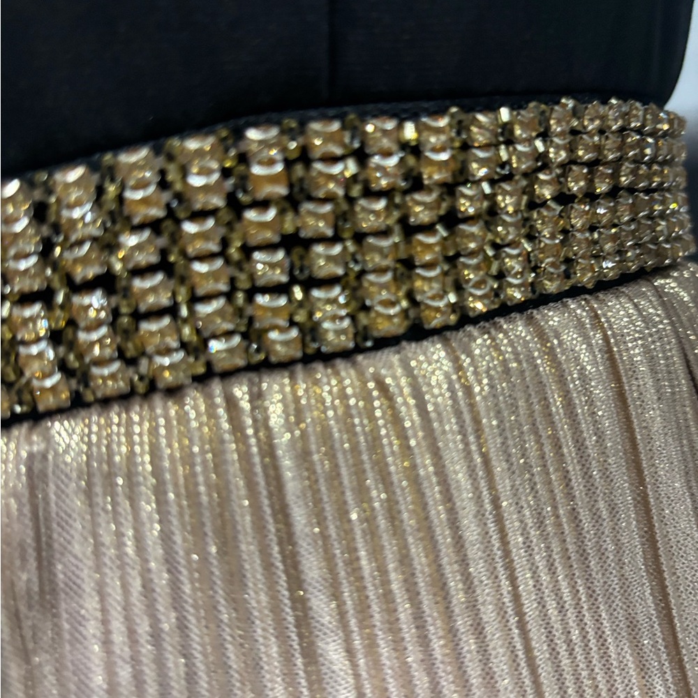 Mac Duggal Black and Gold Asymmetrical Skirt - Picture 4 of 5